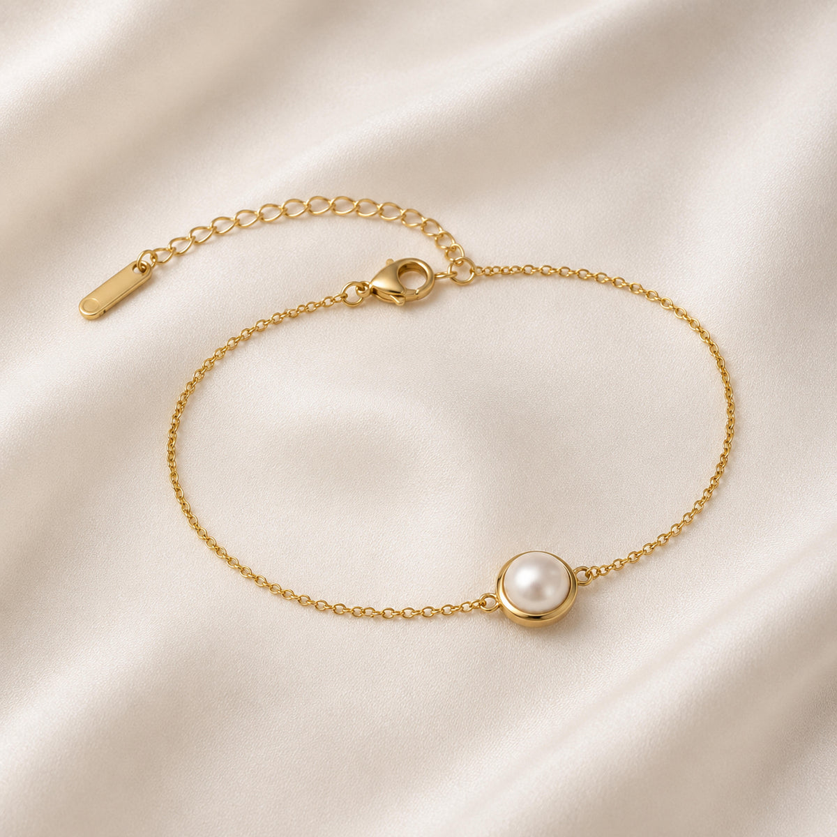 Minimalist Gold Pearl Pendant Necklace – Dainty Chain Necklace for Women