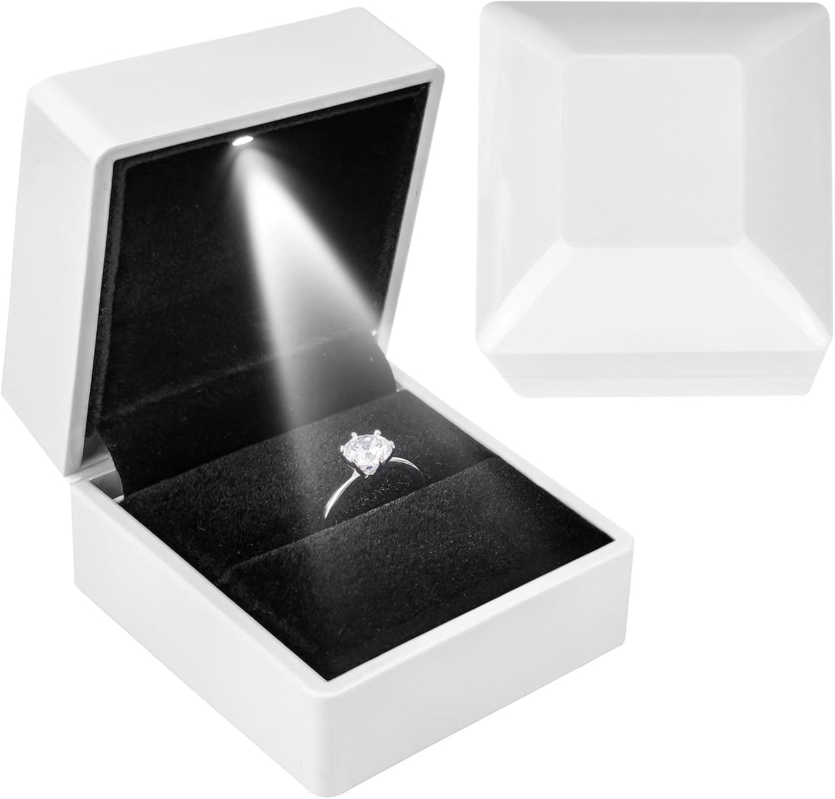 LED Light Jewelry Box – Elegant Ring & Jewelry Display Case